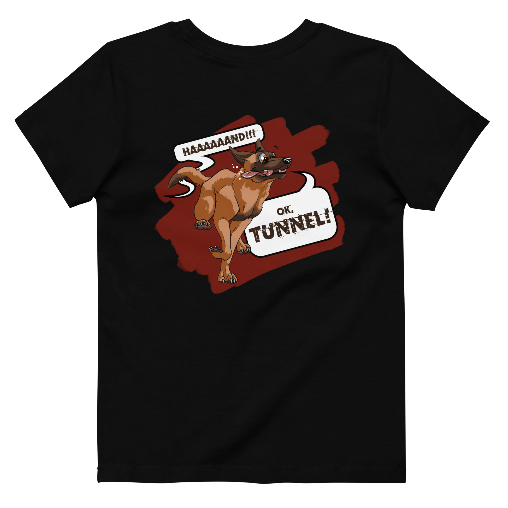 Bio Kids-T-Shirt "Tunnel Malinois" von Klexgetier