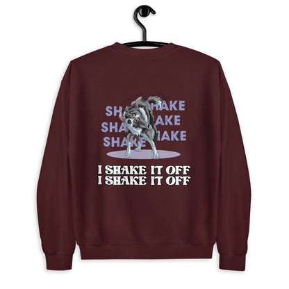 Unisex Sweatshirt mit Hund-Motiv "Shake it" von Klexgetier