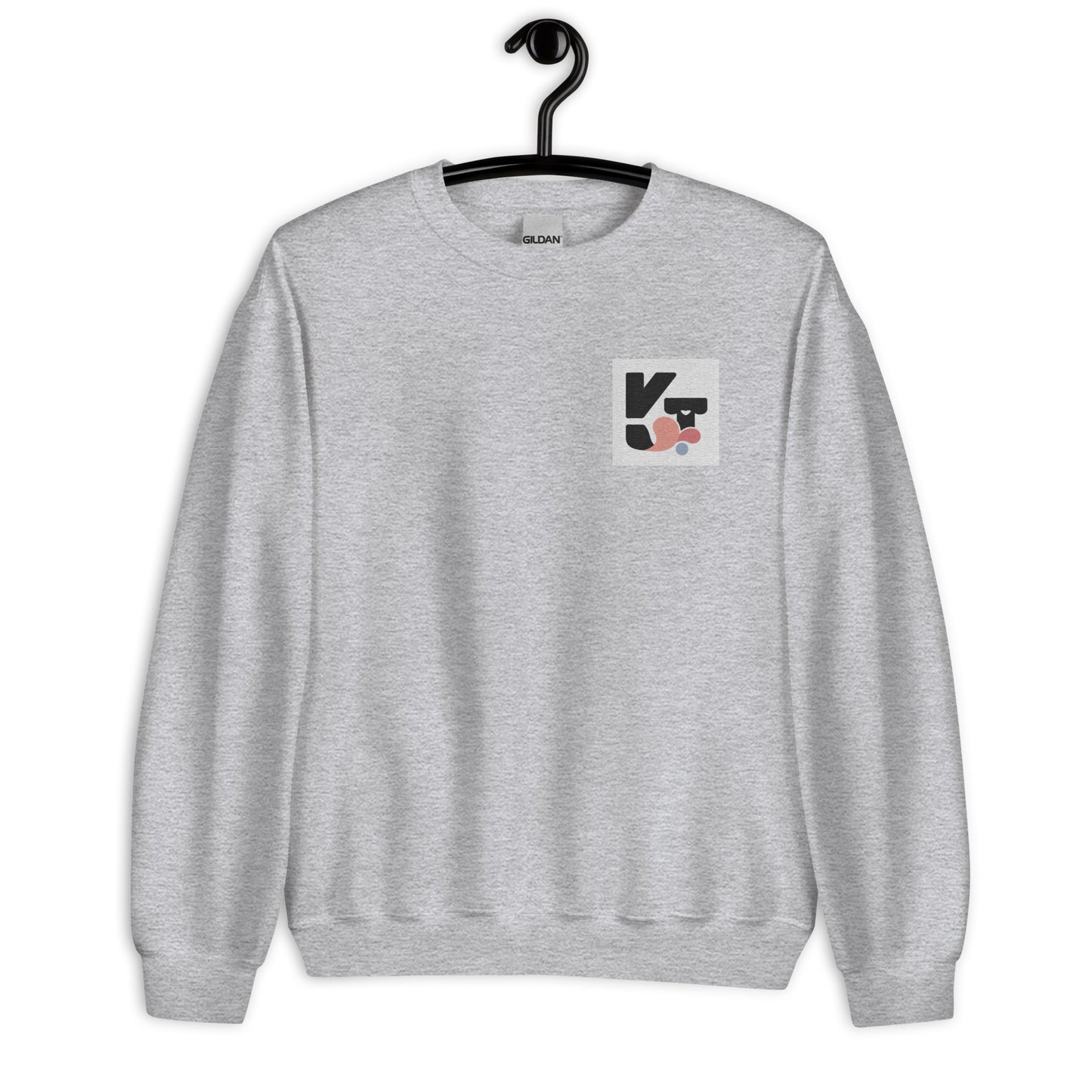 Sportsweatshirt "Shake it" von Klexgetier - Graues Unisex-Sweatshirt mit Logo und Grafik-Akzent