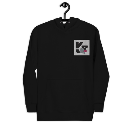 Unisex-Kapuzenpullover "Tunnel Border Collie" von Klexgetier - Schwarzer Hoodie mit Markenlogo, der perfekte Begleiter für Hundeliebhaber und Sportbegeisterte