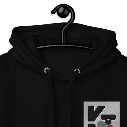 Unisex-Kapuzenpullover "Tunnel Border Collie" von Klexgetier
Modischer und komfortabler Kapuzenpullover in Schwarz mit großem Klexgetier-Logo-Print. Perfekte Wahl für alle Hundeliebhaber und Sportbegeisterte.