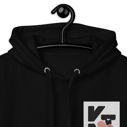 Unisex-Kapuzenpullover "Shake it" mit Klexgetier-Logo und Taschen