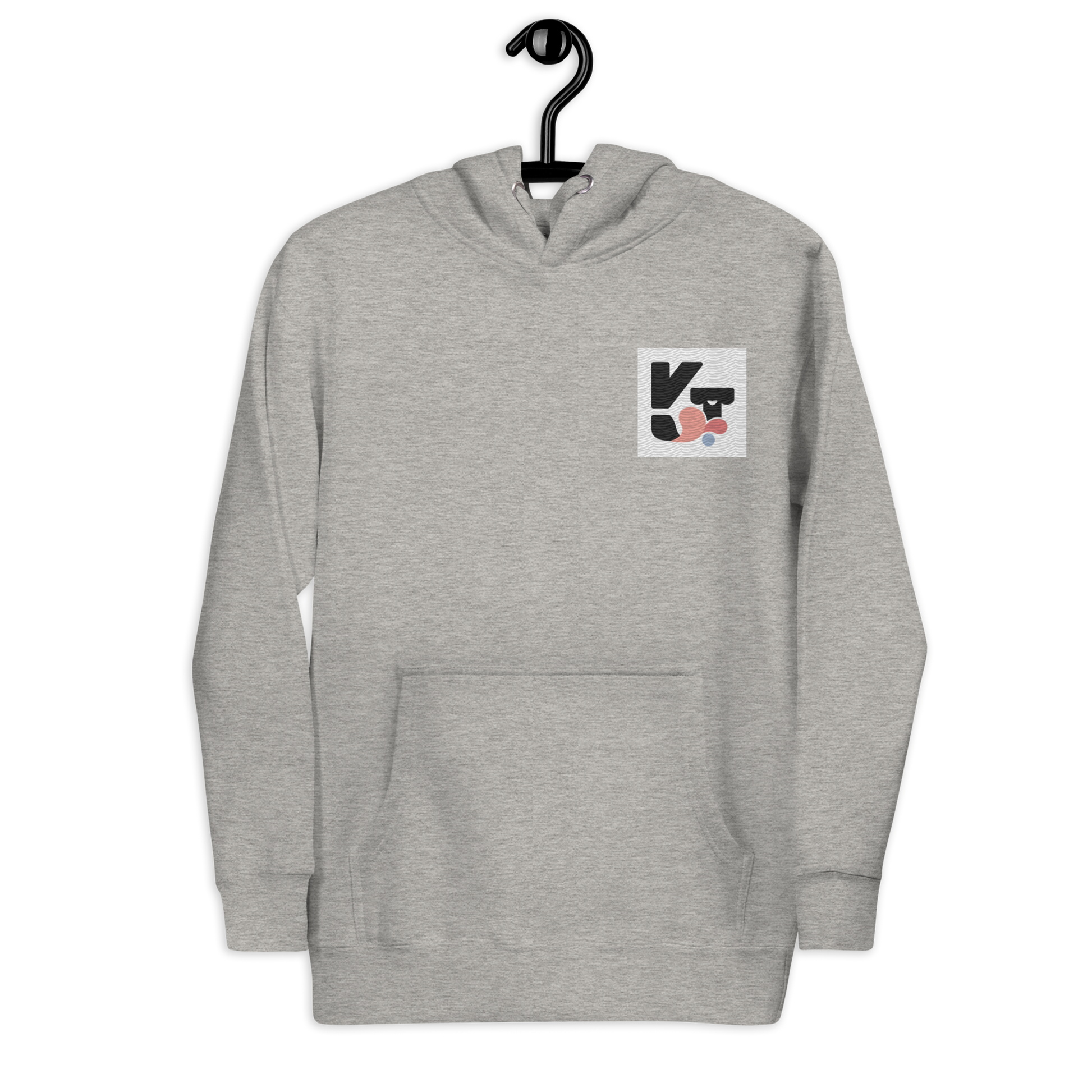 Grauer Unisex-Kapuzenpullover mit Klexgetier-Logo, der für Hundeliebhaber und Sportbegeisterte im Agility-Hundesport geeignet ist. Das hochwertige Design bietet Tragekomfort und Langlebigkeit für kleine und große Sportler.