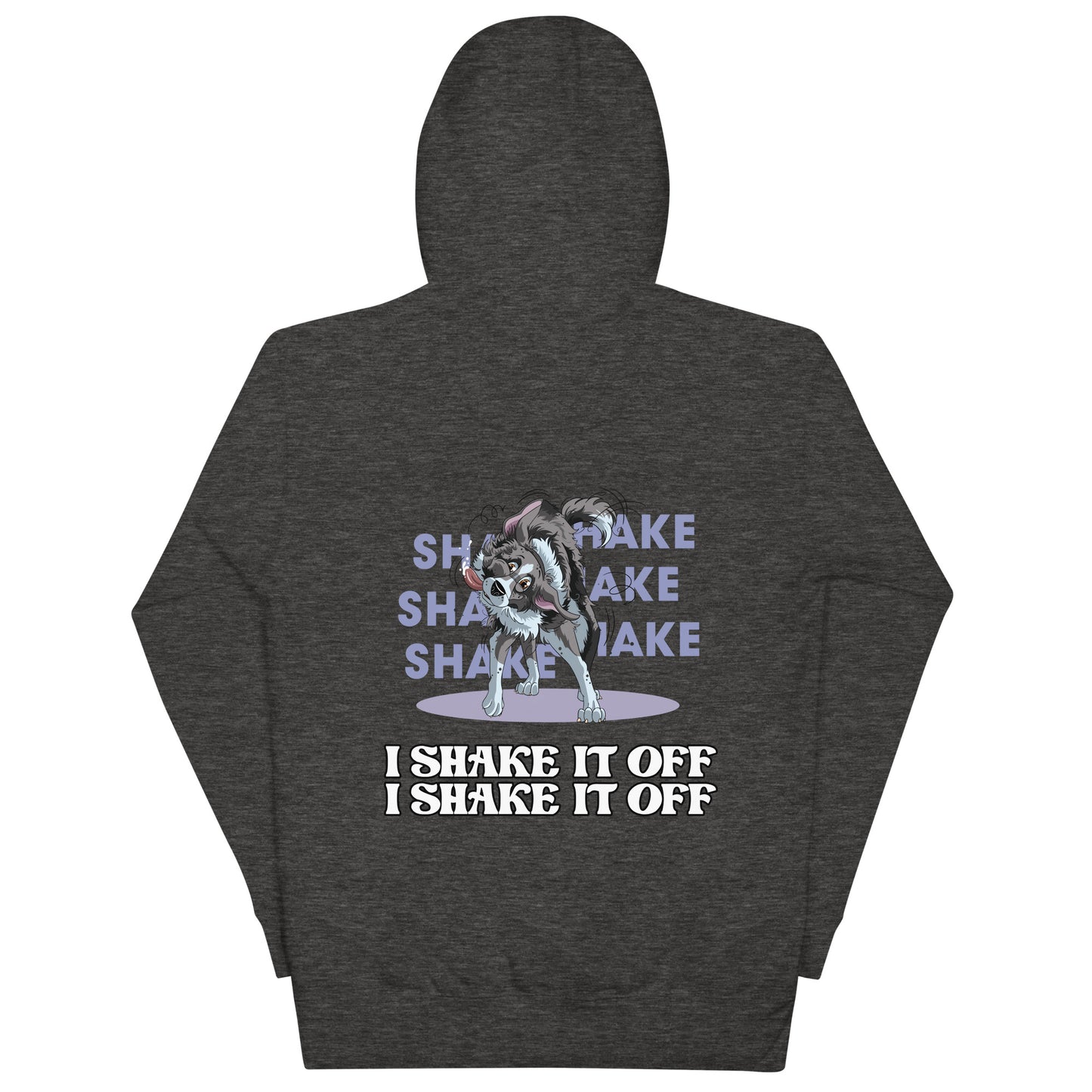 Unisex-Kapuzenpullover "Shake it" von Klexgetier
Funktionelles Sweatshirtdesign mit Hundemotiv und "Shake it off"-Schriftzug
Personalisierte Sportbekleidung für Hundehalter und Agilitypassionierte