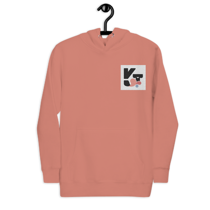 Unisex-Kapuzenpullover "Tunnelrumps" von Klexgetier
Modisches Sportswear-Oberteil in pastellrosa mit abstraktem Grafikdruck