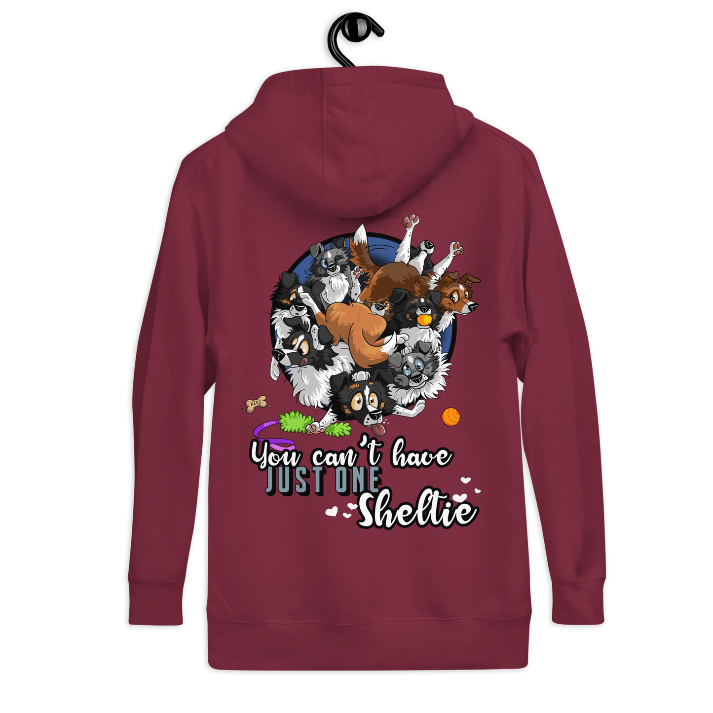 Stylischer Unisex-Kapuzenpullover "Just one Sheltie" mit süßen Hunde-Motiven, der Hundefreude ausstrahlt. Ideal für Sportbegeisterte und Hundeliebhaber, die ihren individuellen Look zeigen möchten.