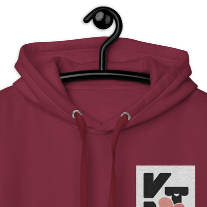 Unisex-Kapuzenpullover "Shake it" von Klexgetier
Der Unisex-Kapuzenpullover in Bordeauxrot ist auf der Vorderseite mit einem modernen Logo-Design verziert. Das Oberteil bietet einen angenehmen Tragekomfort dank seiner weichen Materialbeschaffenheit und lässt sich dank der Kapuze wunderbar an kühleren Tagen tragen.