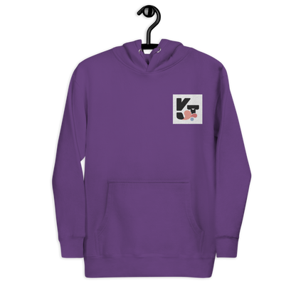 Unisex-Kapuzenpullover "Hütehund" von Klexgetier
Lila Kapuzenpullover mit Tasche und Logoaufdruck einer Schafssilhouette auf weißem Quadrat