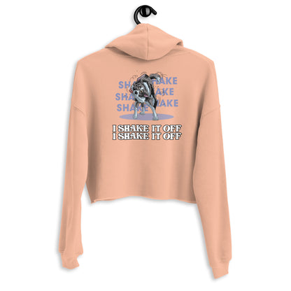 Crop-Hoodie "Shake it" von Klexgetier
Beige Crop-Hoodie mit Aufdruck eines Bulldogs und dem Schriftzug "I shake it off"