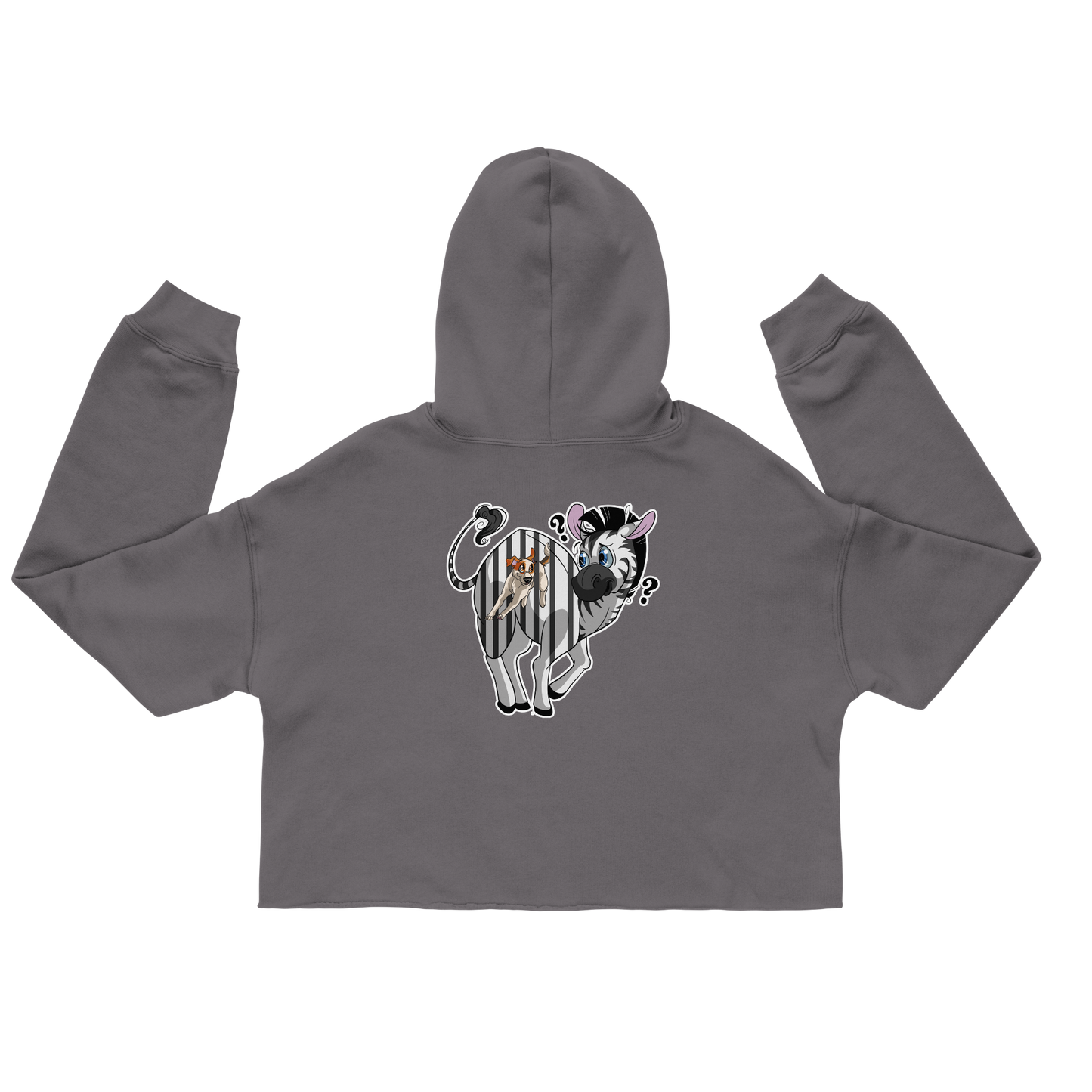 Trendiger Crop-Hoodie "Zebra" von Klexgetier, der Marke für Hundeliebhaber und Sportbegeisterte. Mit coolem Zebraprint und angenehmer Passform.