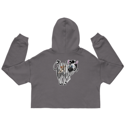 Trendiger Crop-Hoodie "Zebra" von Klexgetier, der Marke für Hundeliebhaber und Sportbegeisterte. Mit coolem Zebraprint und angenehmer Passform.